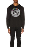 Versace Medusa Head And Rainbow Logo-embroidered Hoodie In Black