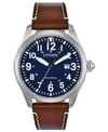 CITIZEN ECO-DRIVE MEN'S CHANDLER BROWN LEATHER STRAP WATCH 42MM