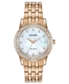 CITIZEN ECO-DRIVE WOMEN'S SILHOUETTE ROSE GOLD-TONE STAINLESS STEEL BRACELET WATCH 31MM