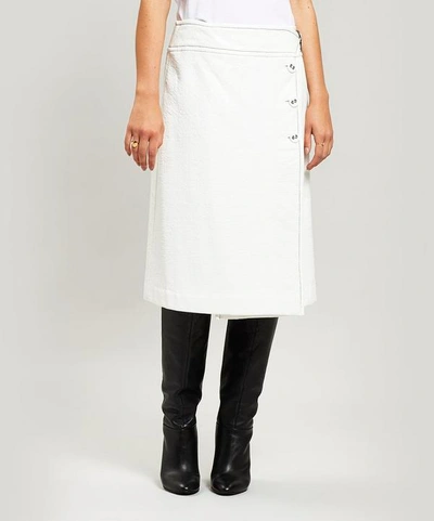 Marni Textured Button-up Skirt In White