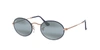 Ray Ban 54mm Round Sunglasses - Gold/ Blue Mirror In Blue Gradient Mirror