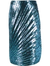 Marco De Vincenzo Sequin Skirt In Blue