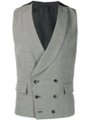 GABRIELE PASINI HOUNDSTOOTH DOUBLE-BREASTED WAISTCOAT