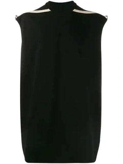 Rick Owens Buckle Detail Tank Top In Black