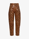 ATTICO ATTICO PYTHON PRINT LEATHER TROUSERS,192WCL07EL00306014031229