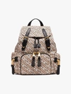 BURBERRY BURBERRY BEIGE AND BLACK TB MONOGRAM SMALL BACKPACK,801716813919185