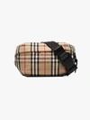 Burberry Check Print Messenger Bag - Brown In Brown