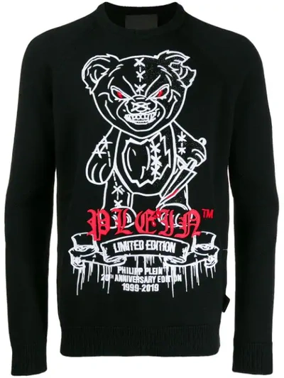 Philipp Plein Embroidered Jumper In Black