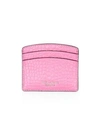 KATE SPADE Sylvia Croc-Embossed Patent Leather Card Holder