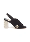 SOPHIA WEBSTER 'Nina' embellished heel cross strap sandals