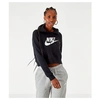 Nike Women's Sportswear Essential Cropped Hoodie In Black