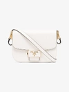 PRADA PRADA WHITE PATTINA LEATHER CROSS BODY BAG,1BD217VOUONZV14093053