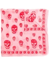 Alexander Mcqueen Skull Print Foulard In 5874 Multicolor
