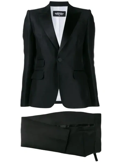 Dsquared2 Two-piece Trouser Suit In Black