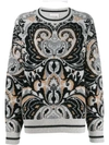 SEE BY CHLOÉ SEE BY CHLOÉ GIANT PAISLEY JACQUARD SWEATER - GREY