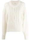 Circus Hotel Oversized Knitted Sweater In Neutrals
