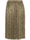 ISABEL MARANT ÉTOILE ISABEL MARANT ÉTOILE LUREX PLEATED SKIRT - GOLD