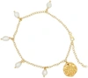 ANCIENT GREEK SANDALS ANKLET,FINE CHAIN PEARLS GOLD PEARLS