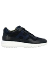 HOGAN SNEAKERS IN LEATHER AND LUREX FABRIC WITH H AND SPORT SOLE,11002515