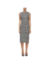 ERMANNO SCERVINO SHEATH DRESS WITH SLEEVELESS IN PRINCE OF WALES FABRIC,11007055