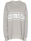 We11 Done We11done Oversized Reflective Logo Sweatshirt In Grey