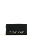 CALVIN KLEIN CALVIN KLEIN LOGO牌钱包 - 黑色