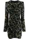 PINKO CHAIN PRINT FITTED DRESS