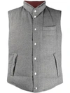 BRUNELLO CUCINELLI HERRINGBONE GILET