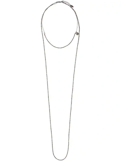 Brunello Cucinelli Spinel Necklace In Silver