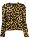 MARC JACOBS MARC JACOBS LEOPARD KNITTED TOP - BLACK