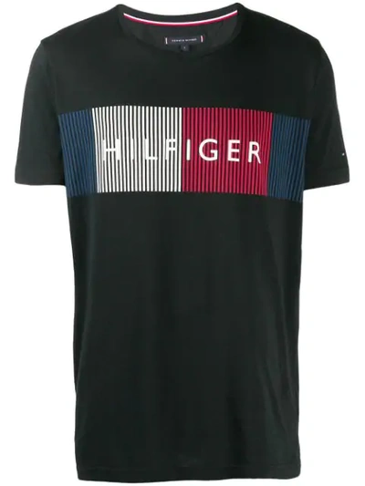 Tommy Hilfiger Printed Logo T-shirt In Blue