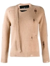 MARC JACOBS WORN TORN KNITTED JUMPER