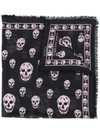 Alexander Mcqueen Skull Pattern Scarf In Black