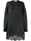 GIVENCHY LACE SCALLOPED SWEATER DRESS