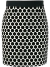 FAUSTO PUGLISI DOTTED FITTED SKIRT