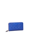 Tory Burch Fleming Zip Continental Wallet In Nautical Blue