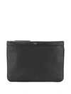 SANDRO LOGO-STAMP GRAINED CLUTCH