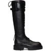 ANN DEMEULEMEESTER ANN DEMEULEMEESTER SSENSE EXCLUSIVE BLACK LEATHER LACE-UP BOOTS