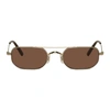OLIVER PEOPLES OLIVER PEOPLES GOLD INDIO SUNGLASSES