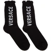 VERSACE VERSACE BLACK RUFFLES SOCKS