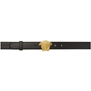 Versace Palazzo Medusa Buckle Leather Belt In Black