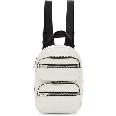 Alexander Wang Medium Attica Leather Backpack In White