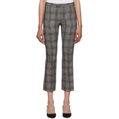 Isabel Marant Derys Checked Cotton-blend Straight-leg Trousers In Black