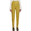 Isabel Marant Fany High-rise Straight Velvet Pants In Yellow
