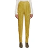 Isabel Marant Fany High-rise Straight Velvet Pants In Dusty Yellow