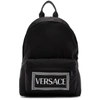 VERSACE BLACK LOGO BACKPACK