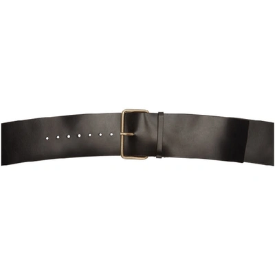 Ann Demeulemeester Leather Waist Belt In Black