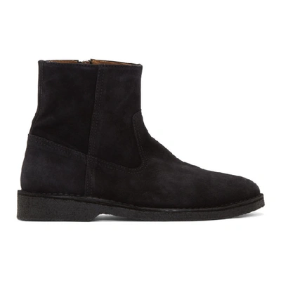 Isabel Marant Claine Suede Boots In Black