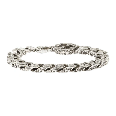 Gucci Interlocking G Chain Bracelet In Silver