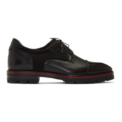 Christian Louboutin Mika Sky Leather Derby Shoes In Black